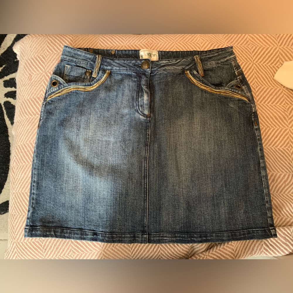 MXM 16 plus size Denim Mini Skirt everyday essentials Y2K
